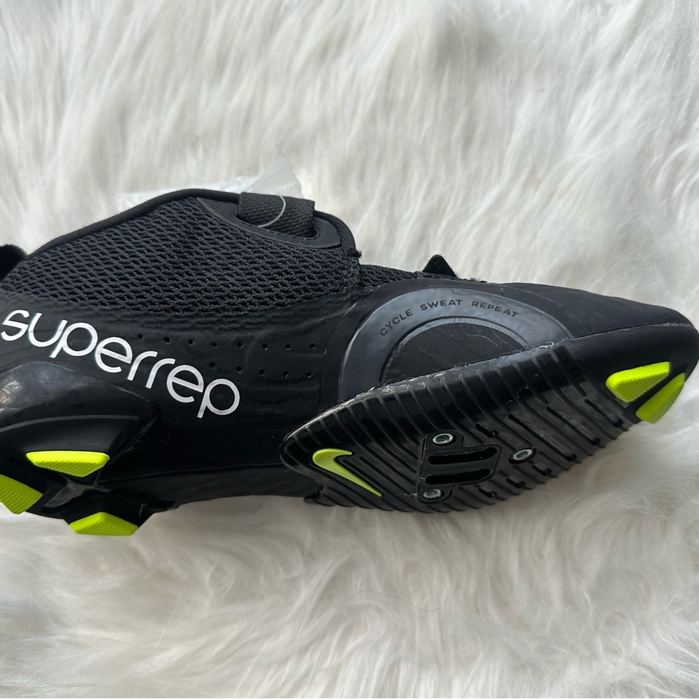 Nike SuperRep Cycle 2 NN Indoor Cycling Shoes – Size 6 – Black/Volt – NIB 🚴‍♀️
